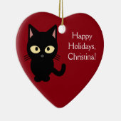 Ornement nommé fait sur commande de chaton de Noël (Droite)