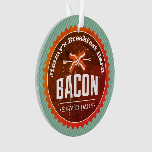 Ornement nommé fait sur commande de Noël de petit (devant)