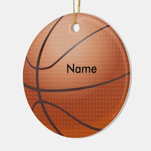 Ornement nommé personnalisé de Noël de basket-ball (Gauche)
