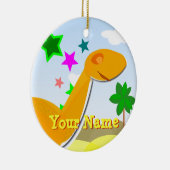 Ornement orange de dinosaure de bande dessinée (Droite)