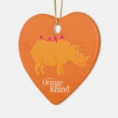 Ornement orange de rhinocéros (Gauche)
