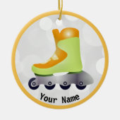 Ornement Orange Inline Skate Design (Devant)
