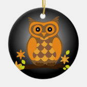 Ornement Orange Owl d'automne (Devant)