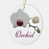 Ornement - Orchidée blanche à lèvres rubis (Gauche)