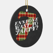 Ornement orienté de Noël drôle d'Enneagram 7 (Droite)