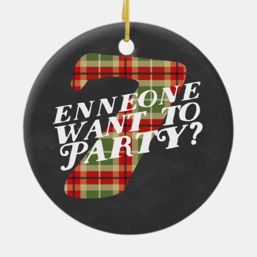 Ornement orienté de Noël drôle d'Enneagram 7 (Dos)