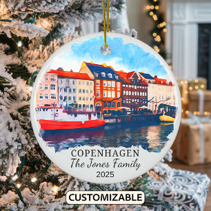 Ornement Oslo personnalisé, Danemark Cadeau