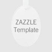 Ornement OVALE acrylique fait sur commande d'arbre (devant)