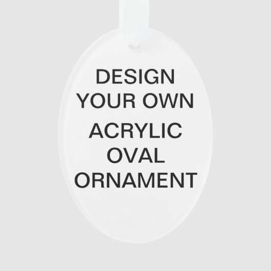 Ornement OVALE acrylique fait sur commande d'arbre (devant)