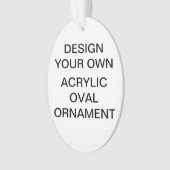 Ornement OVALE acrylique fait sur commande d'arbre (devant)