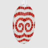 Ornement ovale acrylique MOSAIC IONIQUE ROUGE (devant)