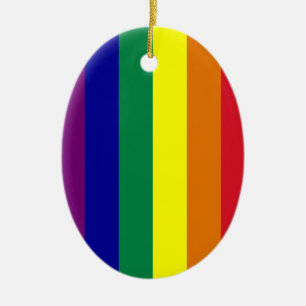 Ornement ovale arc-en-ciel