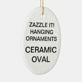 Ornement ovale d'arbre de Noël de porcelaine faite (Droite)