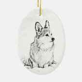Ornement ovale de Corgi (Dos)