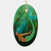 Ornement ovale de Noël d'art d'imaginaire de (Droite)