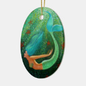 Ornement ovale de Noël d'art d'imaginaire de (Gauche)