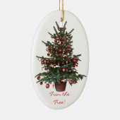 Ornement ovale de Noël des arbres Yuletide (Droite)