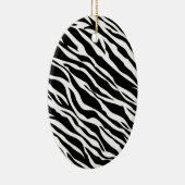 Ornement ovale d'impression Zebra (Droite)