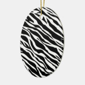 Ornement ovale d'impression Zebra (Gauche)