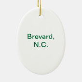 Ornement ovale - écureuil de blanc de Brevard (Dos)