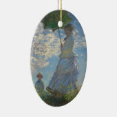 ORNEMENT OVALE EN CÉRAMIQUE 日傘を差す女(モネ夫人) (Droite)