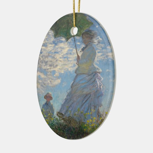 ORNEMENT OVALE EN CÉRAMIQUE 日傘を差す女(モネ夫人) (Gauche)