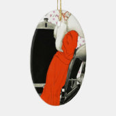 Ornement Ovale En Céramique à petits pois (Droite)