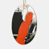 Ornement Ovale En Céramique à petits pois (Gauche)