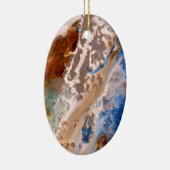 Ornement Ovale En Céramique Abstrait plage de sable motif motif en mousse d'ea (Droite)