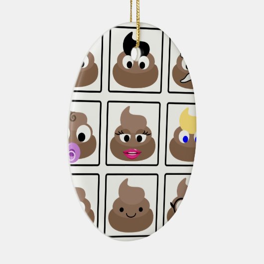 Ornement Ovale En Céramique Afficher plusieurs faces (Droite)