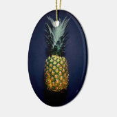 Ornement Ovale En Céramique Ananas (Gauche)