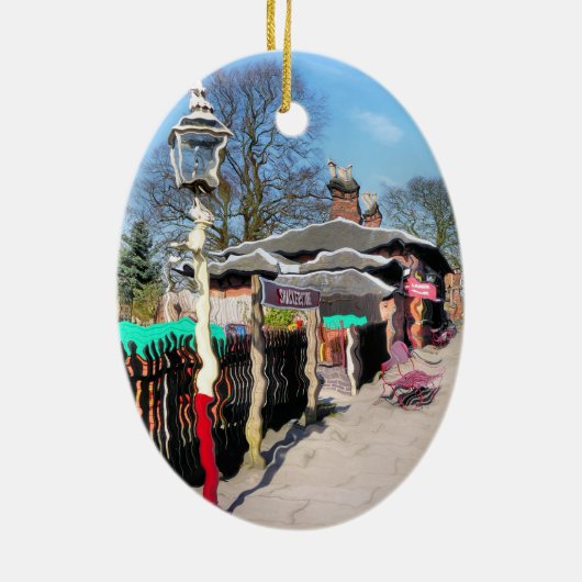 ORNEMENT OVALE EN CÉRAMIQUE ANCIENNE GARE (Dos)