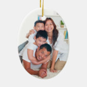 Ornement Ovale En Céramique Année chinoise du coq 2017, Photo en option (Dos)