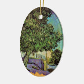Ornement Ovale En Céramique Arbre à châtaignes en fleurs par Vincent van Gogh (Gauche)