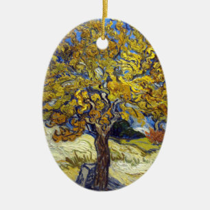 Ornement Ovale En Céramique Arbre aux mûres de Van Gogh Impressionnisme Art