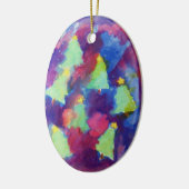 ORNEMENT OVALE EN CÉRAMIQUE ARBRE DE NOËL (Gauche)