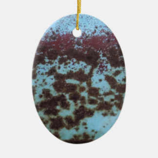 Ornement Ovale En Céramique arrière - plan turquoise bleu et violet rouillé