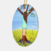 Ornement Ovale En Céramique Art de sirène "hors d'eau" (Gauche)