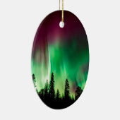 Ornement Ovale En Céramique aurora boréale (Droite)