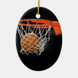 Ornement Ovale En Céramique Basket