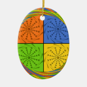 Ornement Ovale En Céramique Beau audacieux Motif égyptien : Un design éblouiss