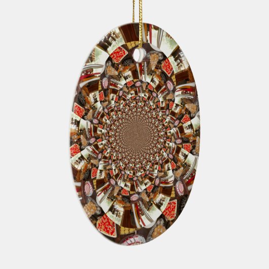 Ornement Ovale En Céramique Beaux gâteaux et desserts (Droite)