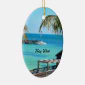 Ornement Ovale En Céramique Belle Key West (Droite)