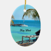 Ornement Ovale En Céramique Belle Key West (Devant)