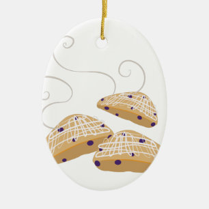 Ornement Ovale En Céramique Biscuits de thé