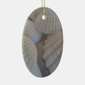 Ornement Ovale En Céramique Blanc gris, Coquillages, Sea Shell Summer Beach Lo (Droite)