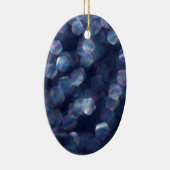 Ornement Ovale En Céramique Blue Sparkle (Droite)