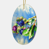 Ornement Ovale En Céramique Blueberges (Gauche)