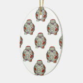 Ornement Ovale En Céramique Bouton à lèvres adorable (Gauche)