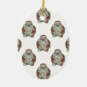 Ornement Ovale En Céramique Bouton à lèvres adorable